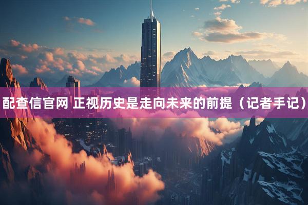 配查信官网 正视历史是走向未来的前提（记者手记）